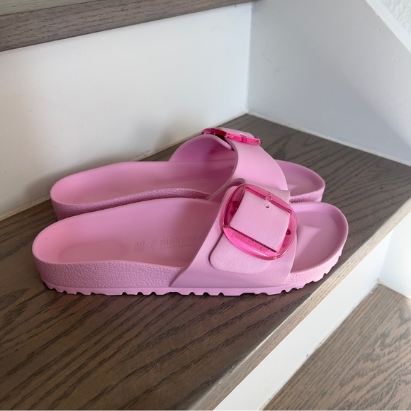 NWOT Birkenstock Madrid Big Buckle Eva Rubber Sandals in Fondant Pink - Picture 4 of 6